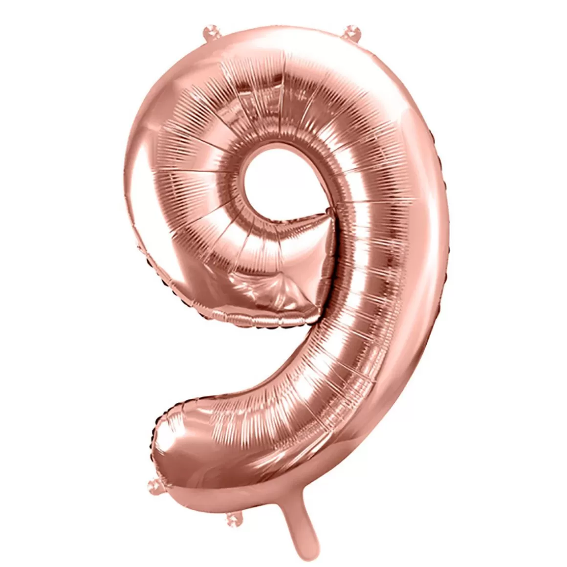 PARTYDECO Balon Pink Metal Foliowy Cyfra "9" 86 Cm