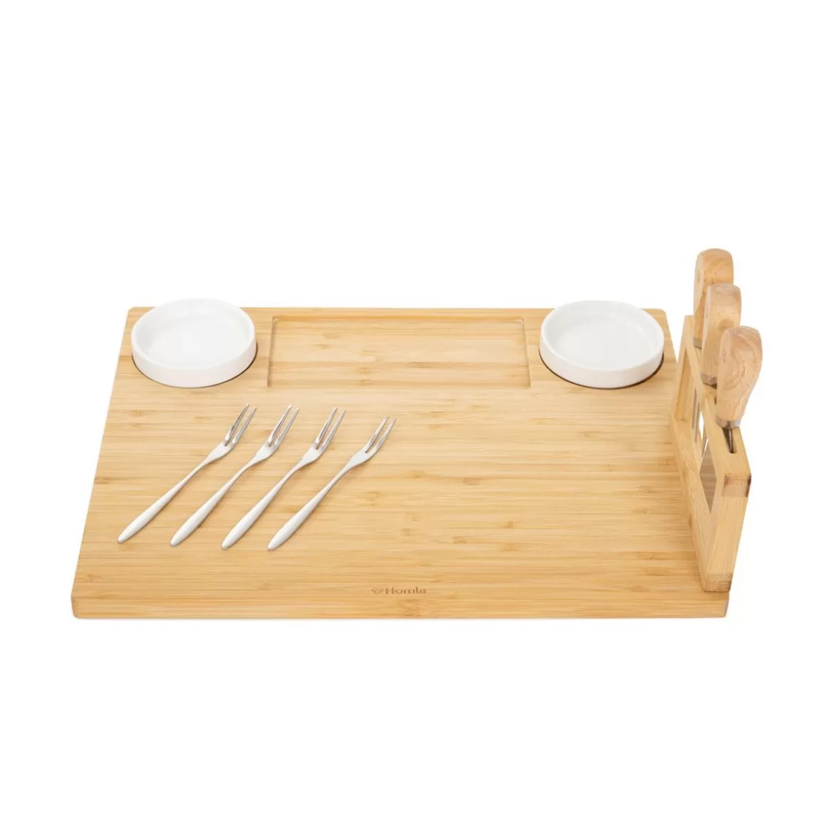HOMLA Deska Rumi Do Serwowania Z Miseczkami I Widelczykami 37X28 Cm