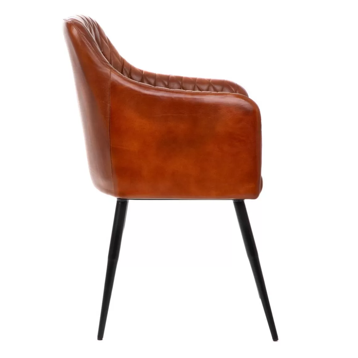 HOMLA Fotel Brizo W Obiciu Ze Skory Bawolej Brazowe 55X60X86 Cm