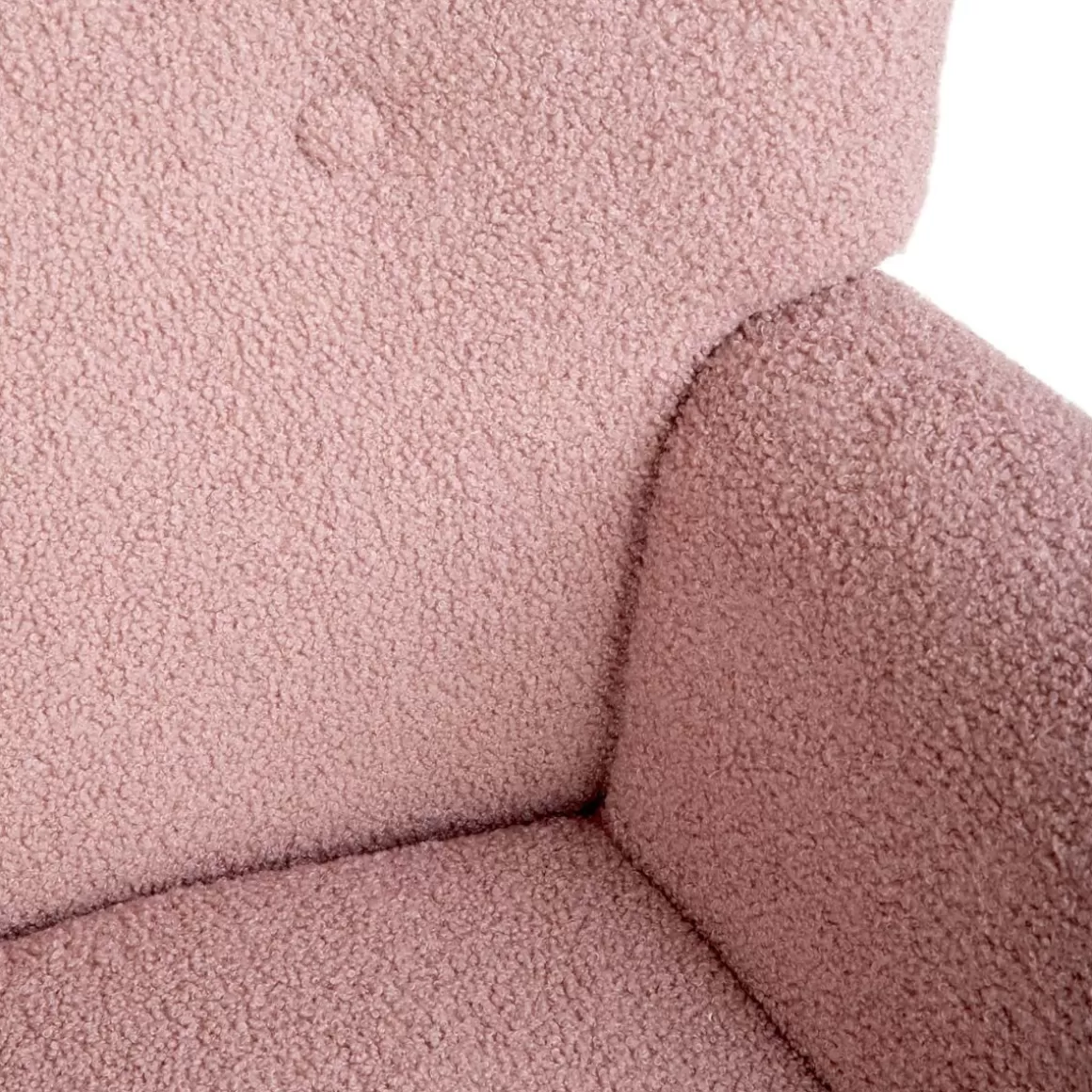 HOMLA Fotel Moss Teddy Boucle Bujany Rozowy W Tkaninie Teddy Boucle 72X73X92 Cm