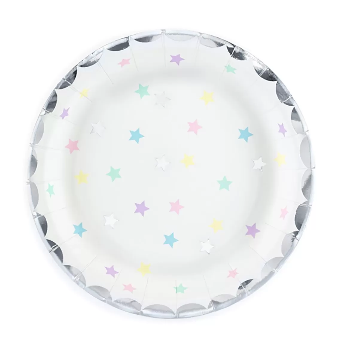 PARTYDECO Komplet Talerzy Stars Ze Wzorem W Gwiazdki 6 Szt. Fi 18 Cm