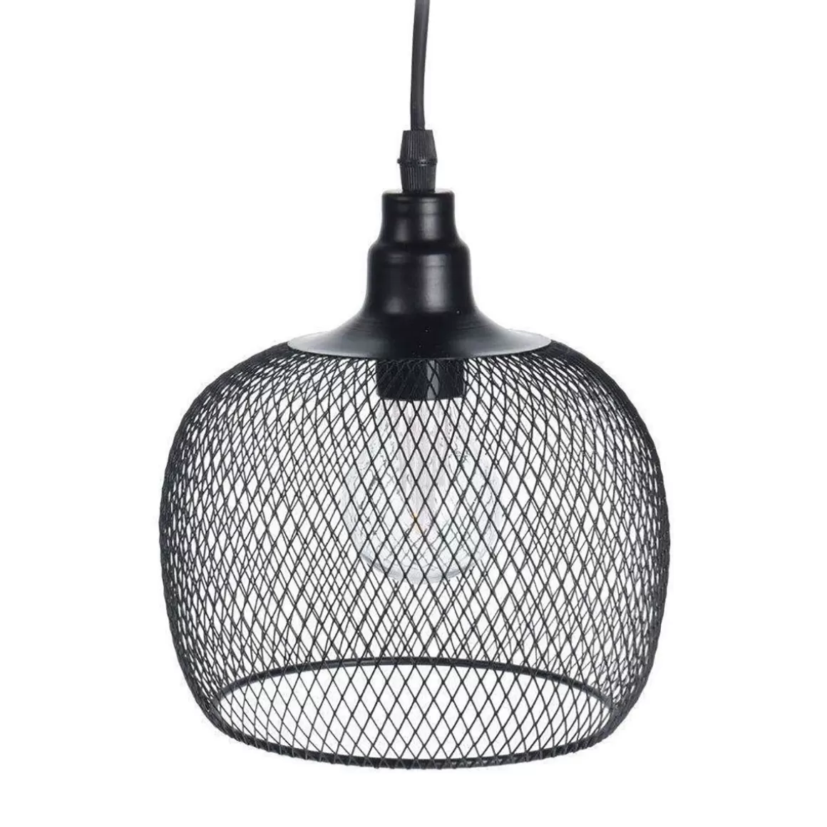 KOOPMAN Lampa Atros Wiszaca Czarna 19X18 Cm