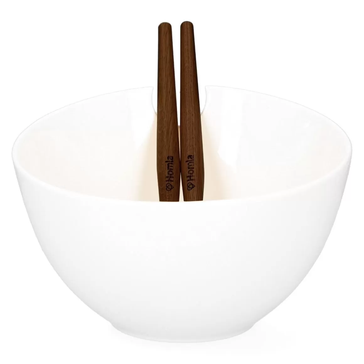 HOMLA Misa Mooka Do Salat Ceramiczna Z Przyborami Biala 24 Cm