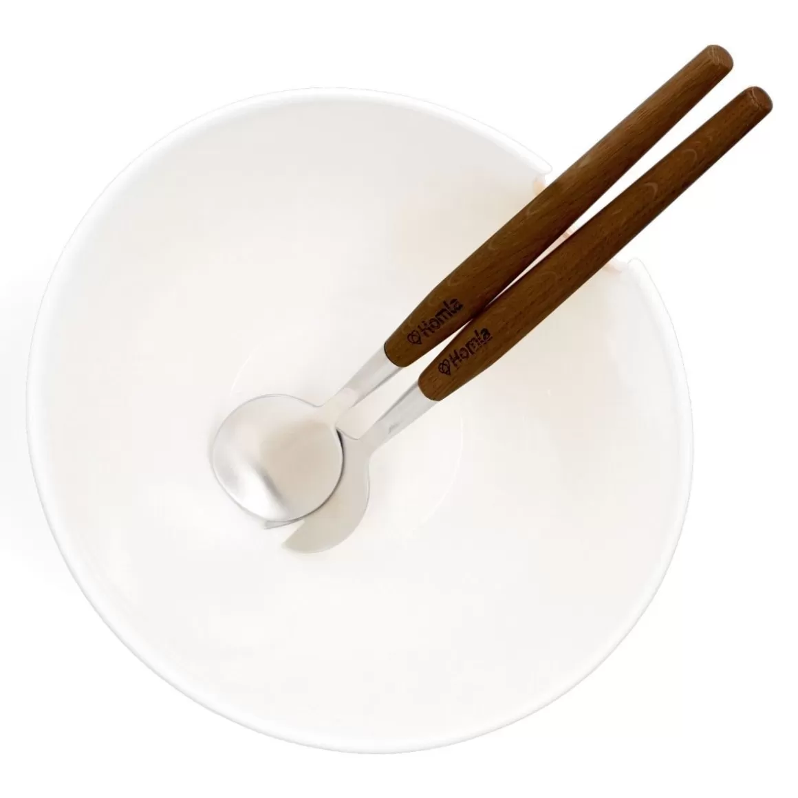 HOMLA Misa Mooka Do Salat Ceramiczna Z Przyborami Biala 24 Cm