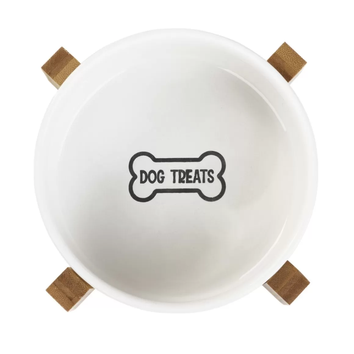 HOMLA Miska Treats Dla Psa M Z Bambusowa Podstawa 16X10 Cm