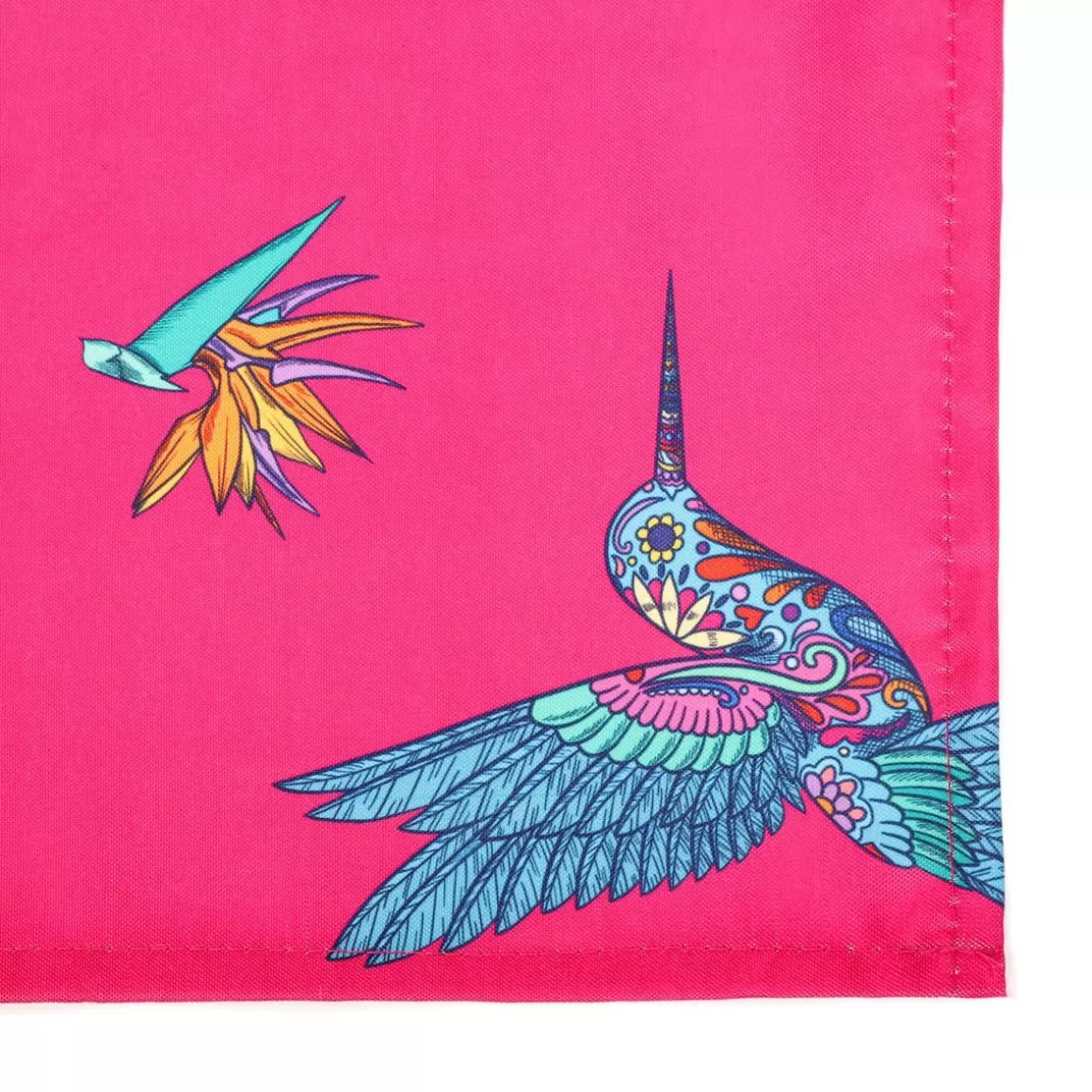 HOMLA Obrus Frida Kahlo Z Wzorem Kolibra Fuksjowy 90X90 Cm