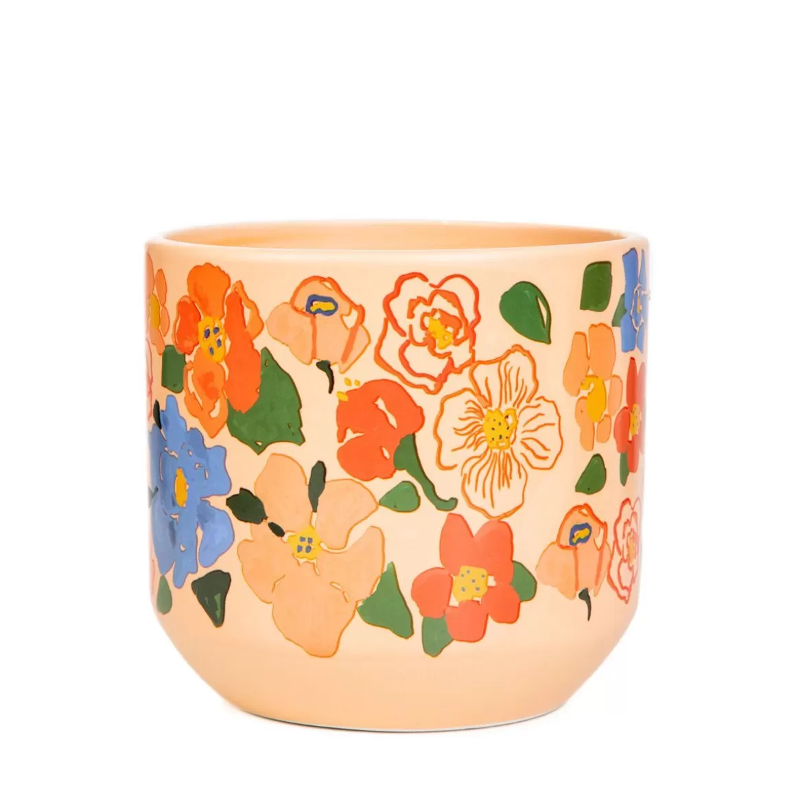 HOMLA Oslonka Na Doniczke Floral Aura W Kolorowe Kwiaty 13,5X13,5X12,5 Cm