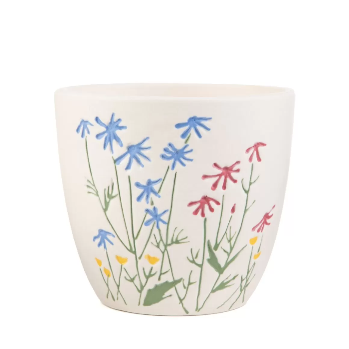 HOMLA Oslonka Na Doniczke Meadow W Kolorowe Kwiaty 13X12X11 Cm