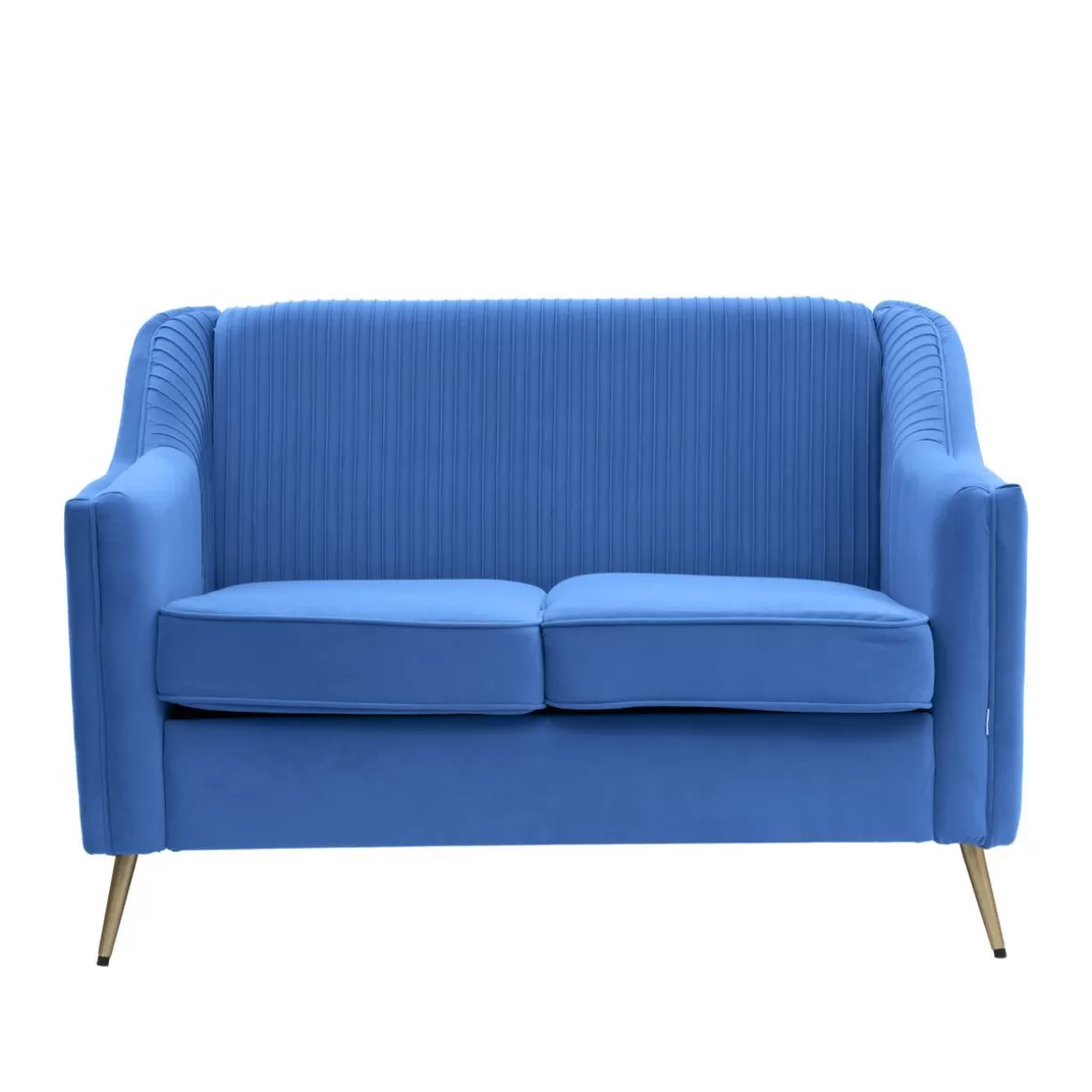 HOMLA Sofa Avant Sofa 2-Osobowa, Welurowa Granatowa 127X82X81.5 Cm