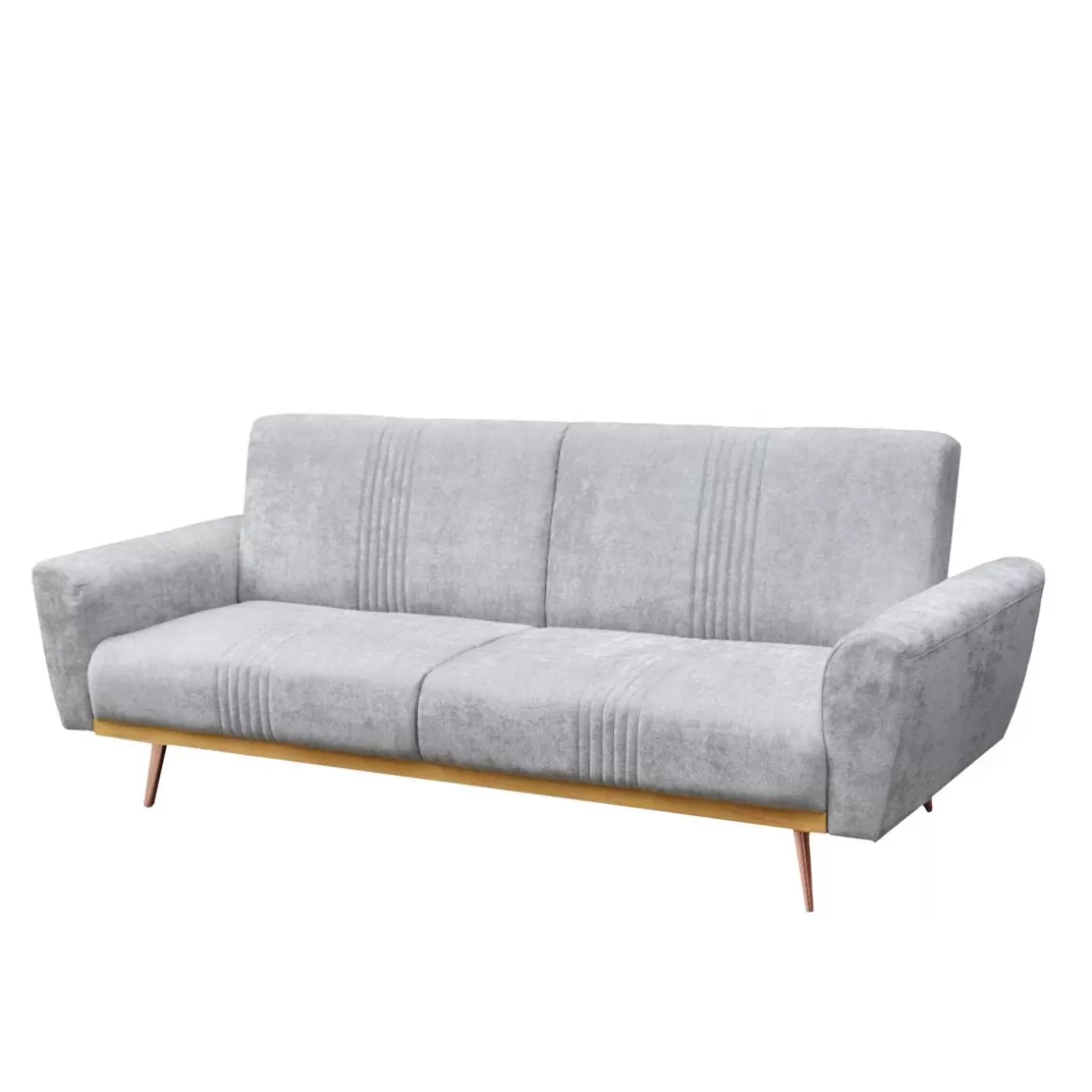 HOMLA Sofa Samtige 3-Osobowa, Z Funkcja Spania, Szara 212X84X86.5 Cm