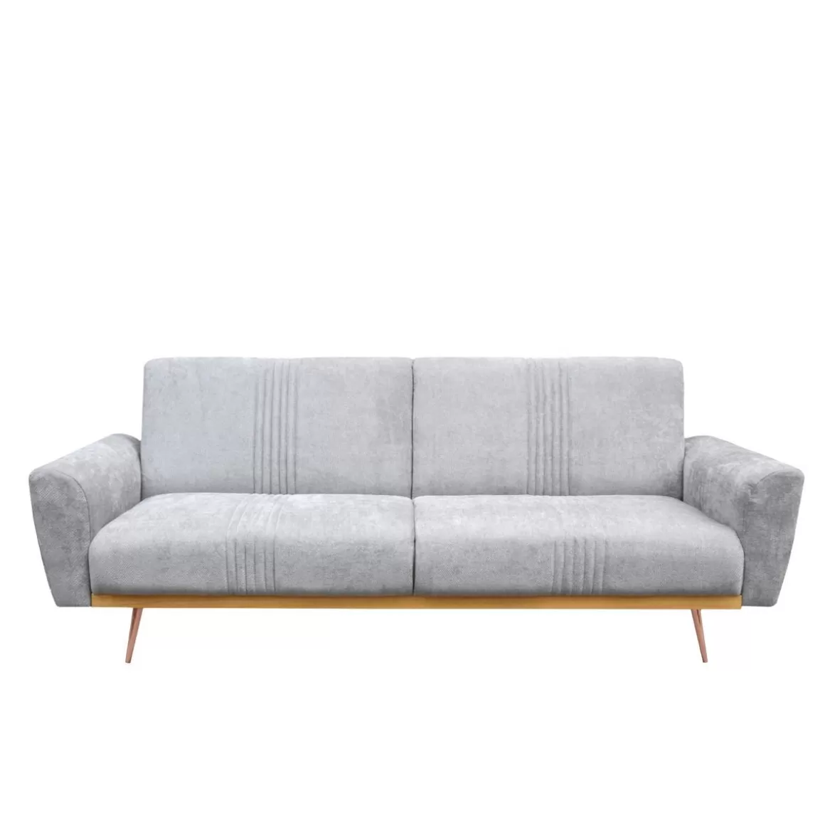 HOMLA Sofa Samtige 3-Osobowa, Z Funkcja Spania, Szara 212X84X86.5 Cm