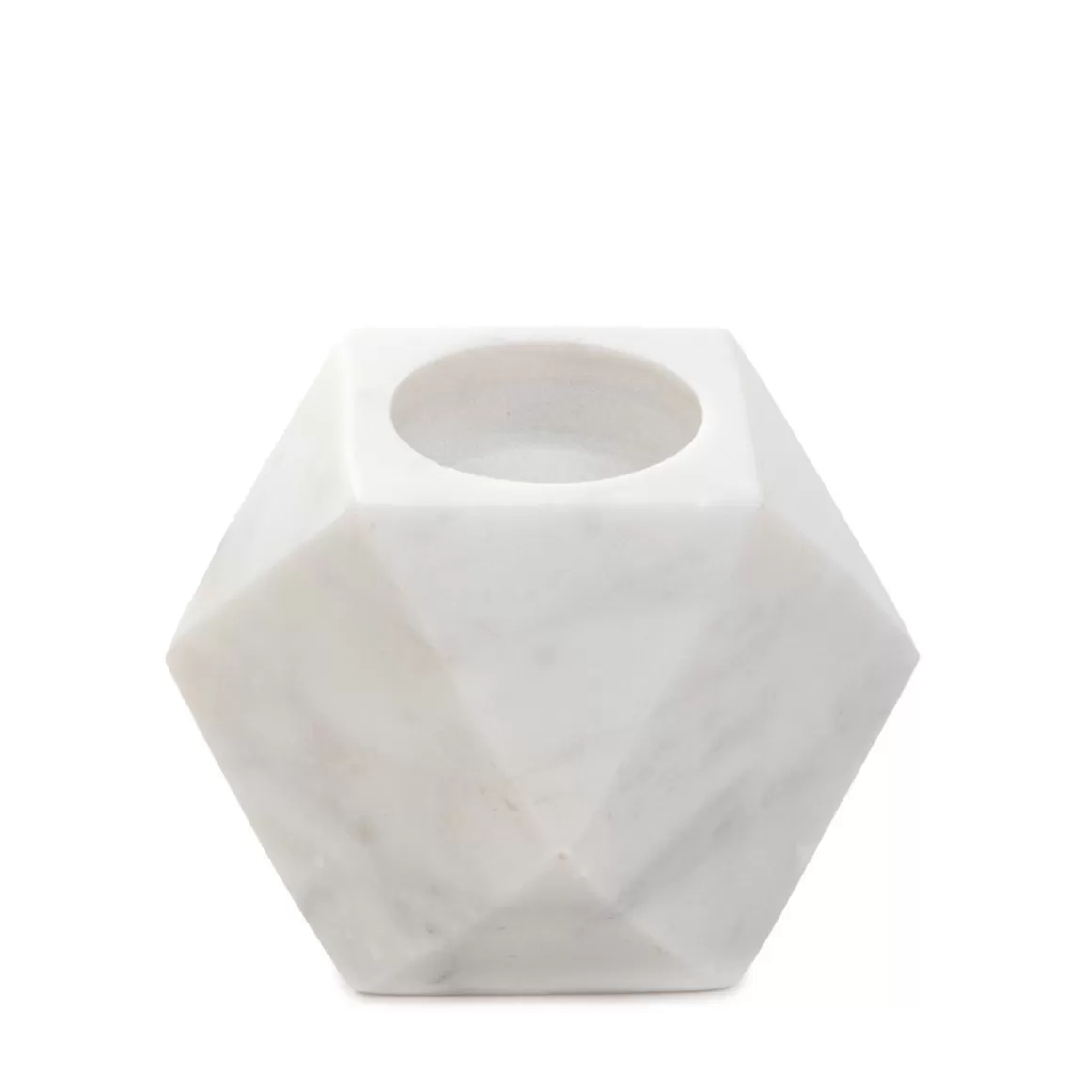 HOMLA Swiecznik Marble Z Bialego Marmuru 8 Cm