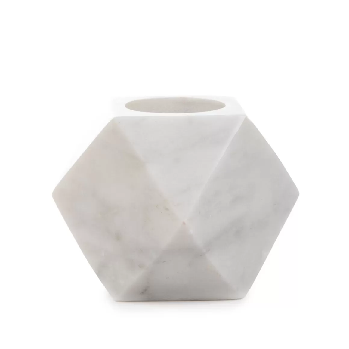 HOMLA Swiecznik Marble Z Bialego Marmuru 8 Cm