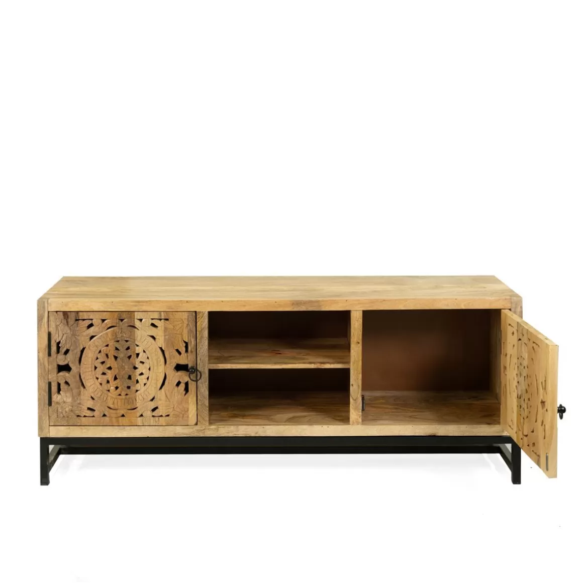 HOMLA Szafka Rtv Tropea Lite Drewno Mango Z Akacja 150X40X60 Cm