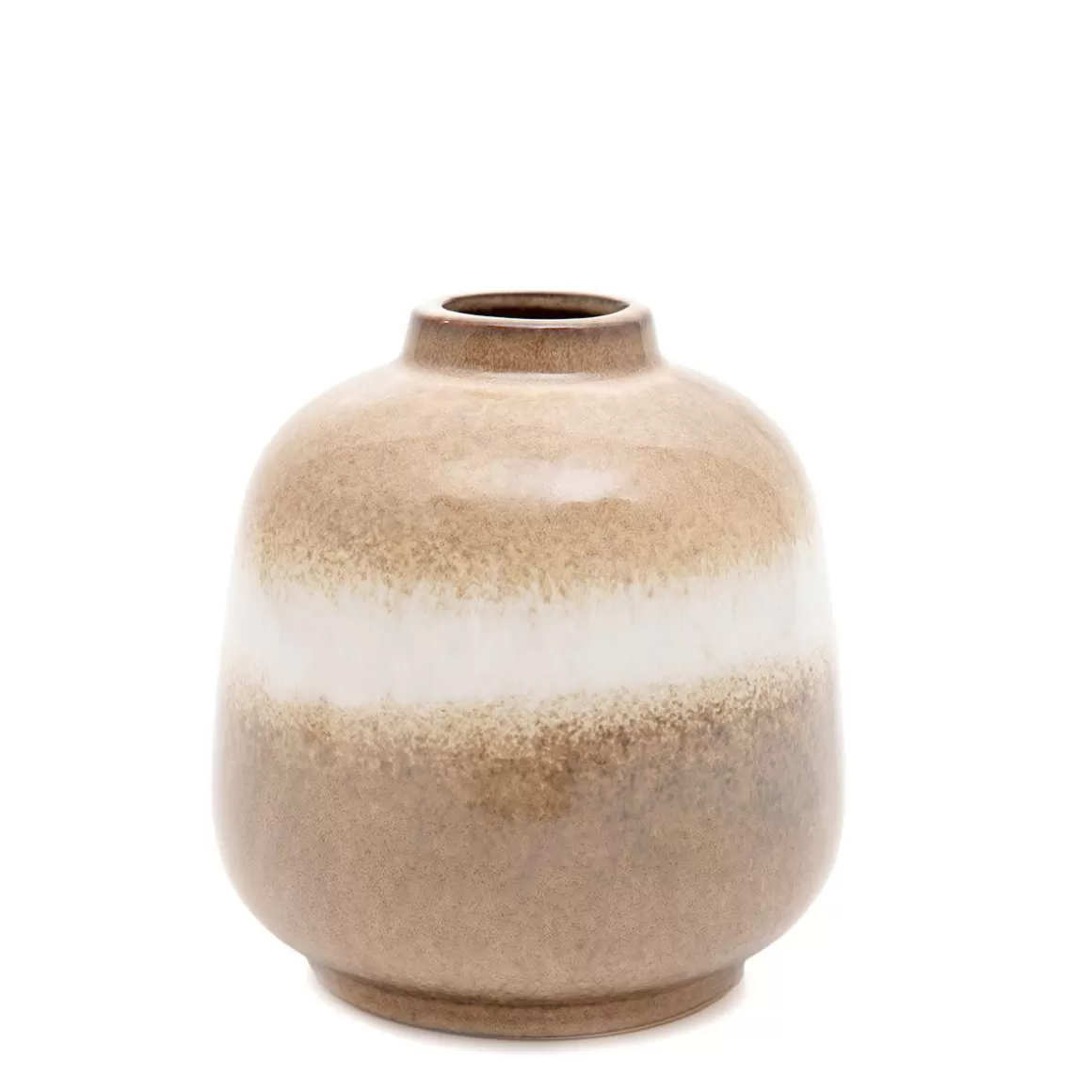 HOMLA Wazon Soleto Ceramiczny Bezowy 14,7X14,7X15 Cm