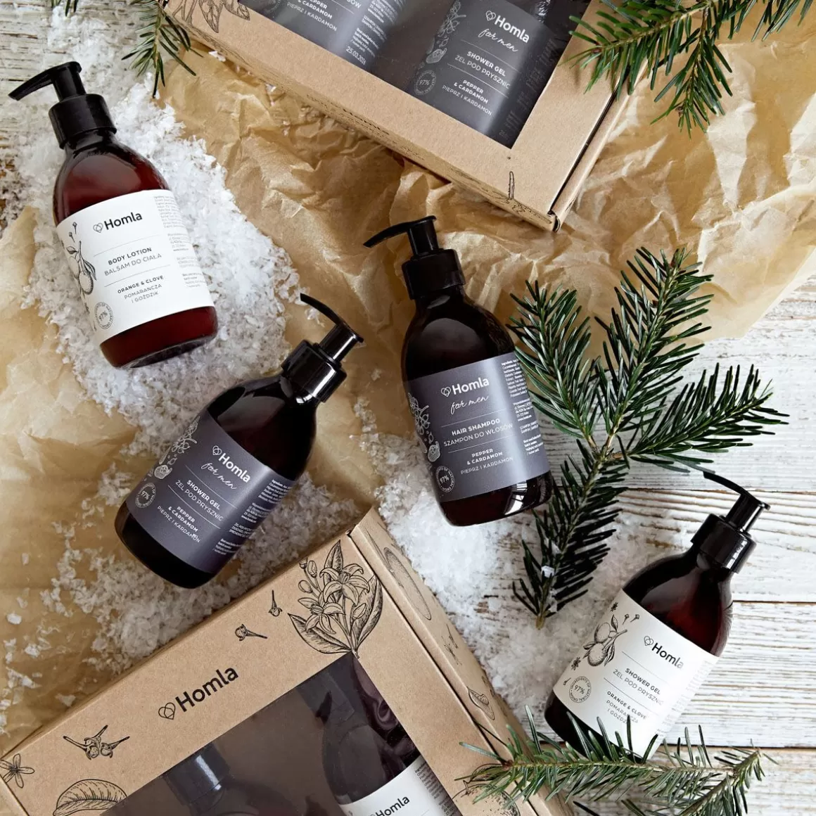 HOMLA Zestaw Dla Mezczyzn Men`S Cosmetics Set Pepper & Cardamon Pieprz I Kardamon
