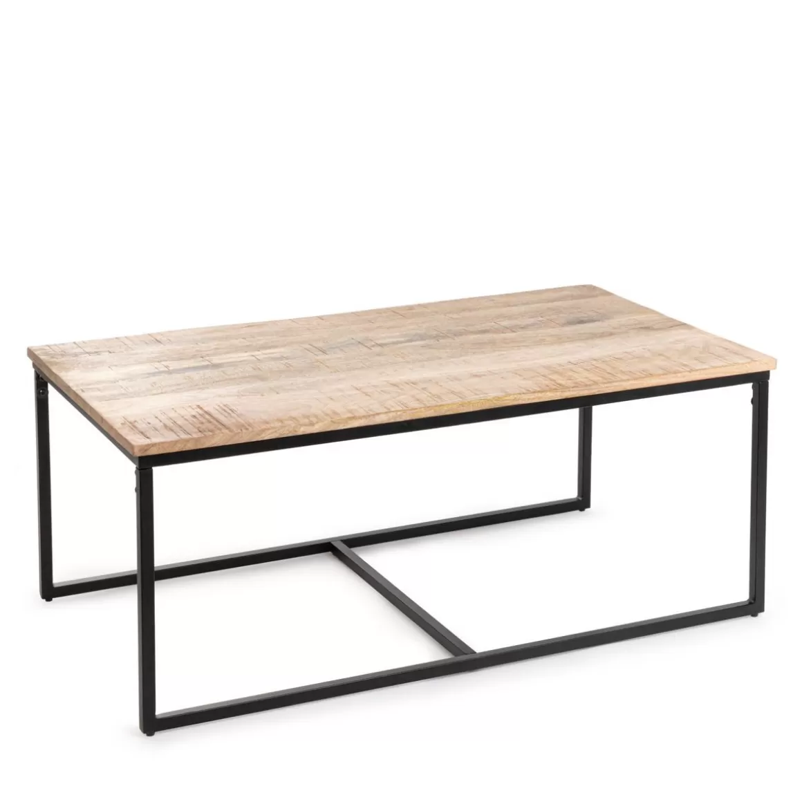 HOMLA Zestaw Stolikow Kawowych Maya Lite Drewno Mango + Metal 110X60X45 Cm/50X50X40Cm