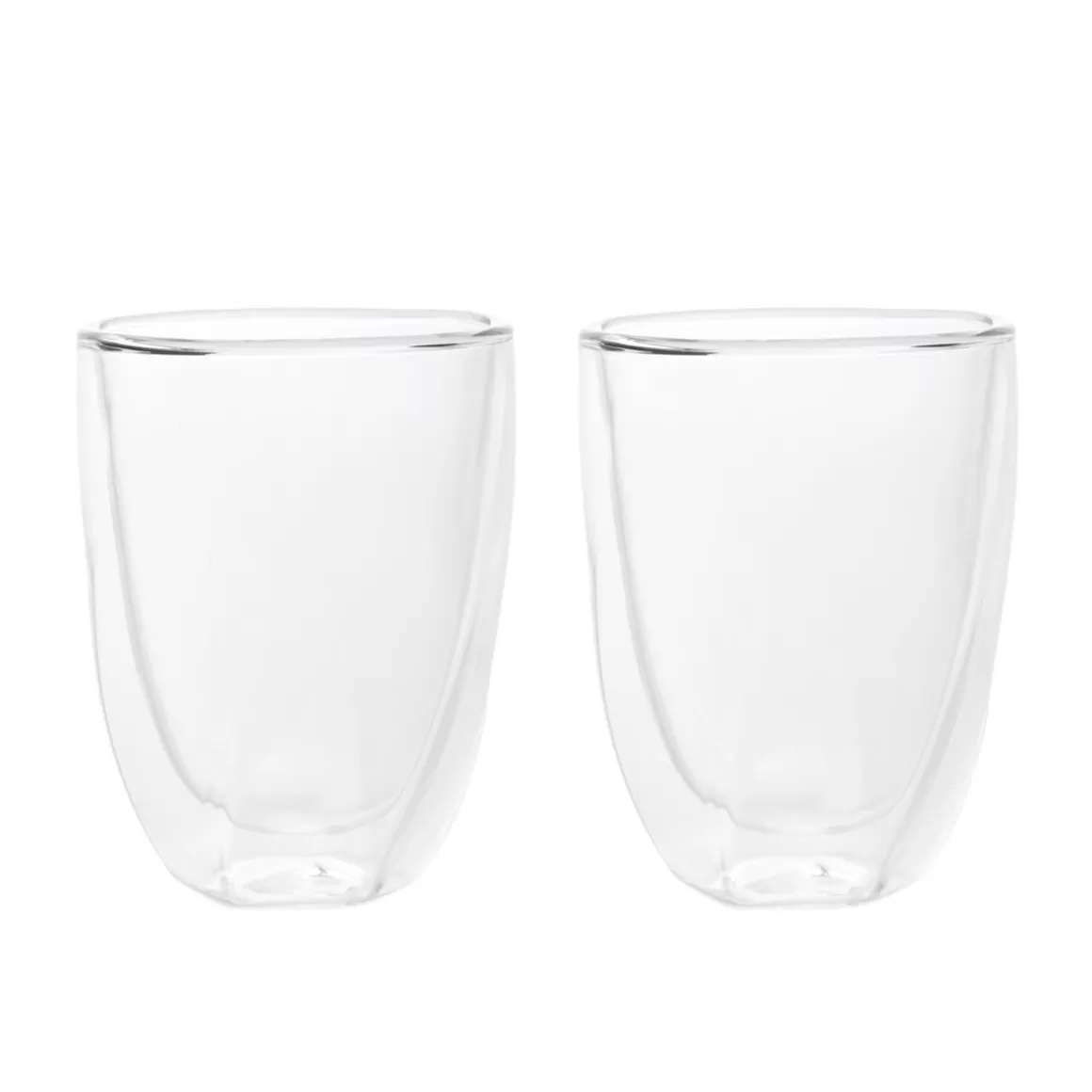 HOMLA Zestaw Szklanek Cembra Modern Geometryczne Z Podwojna Scianka, 2 Szt. 0,28 L